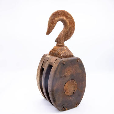 Antique Wooden and Metal Hook