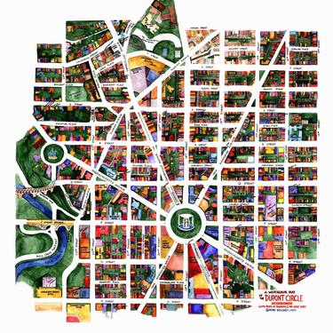 Map of Dupont Circle, Washington, DC, 16"x20"