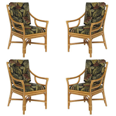 Single Strand Ring Back &amp;quot;Concord&amp;quot; Chair Rattan Dining Armchair, Set of 4 