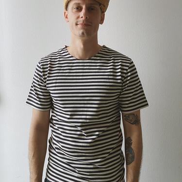 Striped Military Shirts Short Sleeved