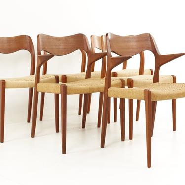 Niels Moller Model 71 Mid Century Teak Dining Chairs - Set of 6 - mcm 
