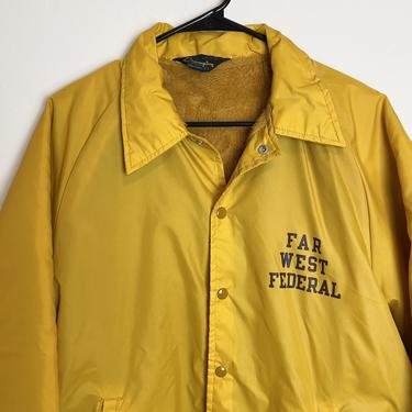 True Vintage Mustard Yellow 50s 60s CHAMPION Fleece Lined jacket PNW Size Large