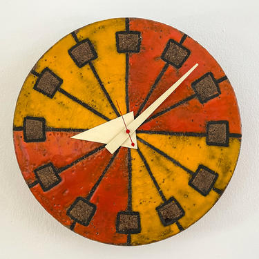George Nelson & Bitossi Ceramic Clock for Howard Miller & Raymor