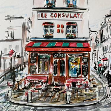 Paris Illustration of Le Consulat by Cris Clapp Logan 