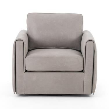 Uma Leather Swivel Chair
