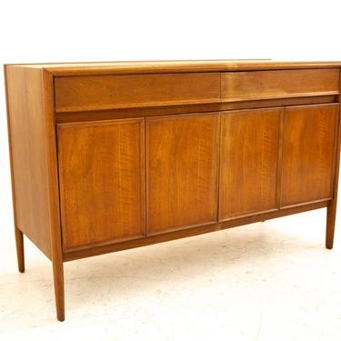 Barney Flagg for Drexel Parallel Mid Century 2 Drawer Walnut Sideboard Buffet Credenza - mcm 