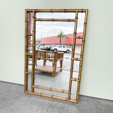 Faux Bamboo Mirror