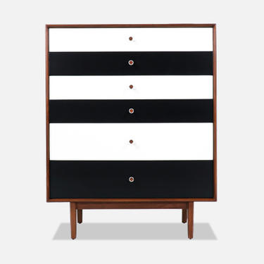 Milo Baughman Two-Tone Lacquered Highboy for Glenn of California 
