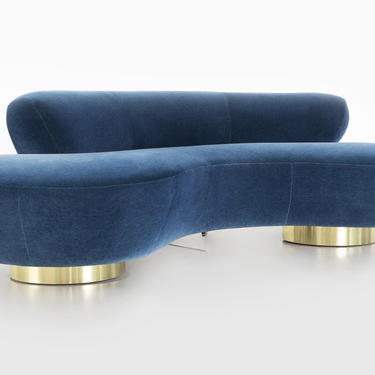 Vladimir Kagan for Directional Cloud Sofa Freshly Reupholstered in Mohair 