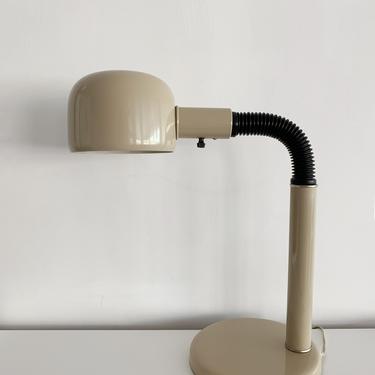 Vintage Beige Goose-Neck Desk Lamp