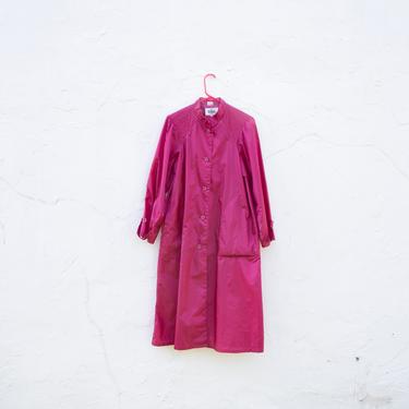 vintage | magenta jacket | trench | rain coat | 80's 