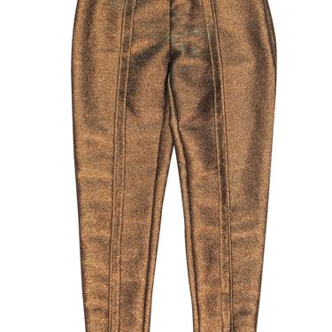 Ramy Brook - Gold Glittery Tapered "Lucinda" Trousers Sz 4