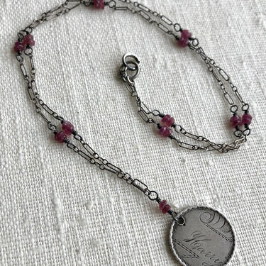For Harry [antique love token, ruby, sterling silver] 