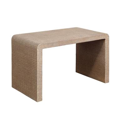 Karl Springer Small Scale Coffee Table in Lacquered Linen 1970s