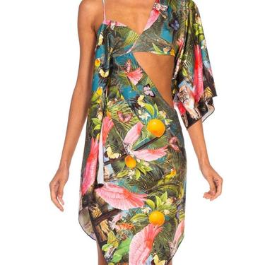 Morphew Collection Multicolor X Magical Yogi Wear Trippy Flying Lions Cocktail Dress 