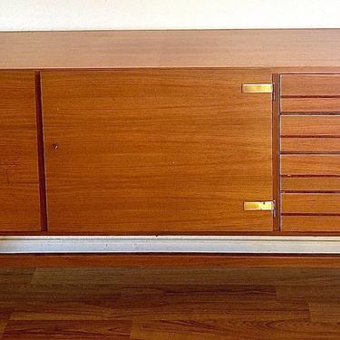Free Shipping Within US - Arne Vodder Solid Wood Credenza Cabinet Storage Drawers and Cabinet Key 
