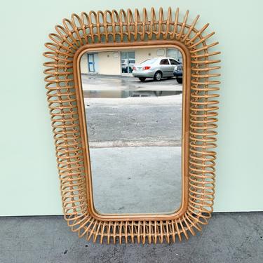 Albini Style Rattan Mirror