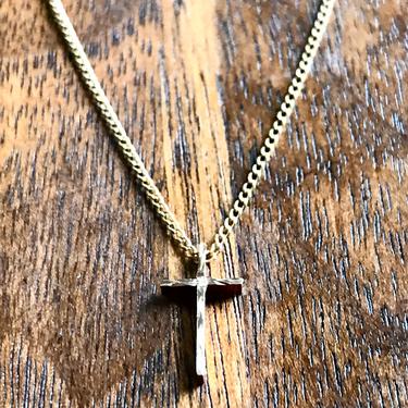 Vintage Cross Necklace WEH Gold Filled Walter E Hayward Pendant Religious Jewelry 