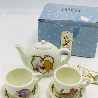 Vintage Classic Winnie the Pooh Porcelain Mini Tea Set 6 Piece Midwest Cannon Falls 