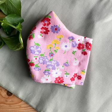 playful floral sustainable face mask 