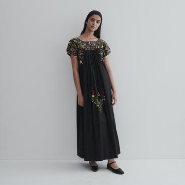 Vintage Embroidered Mexican Cotton Dress