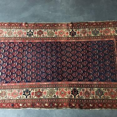 antique handmade Turkish rug 4x7.5