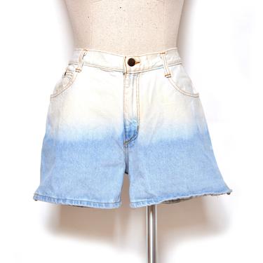 Vintage 90's Dip Dyed Denim Shorts Sz 28W 