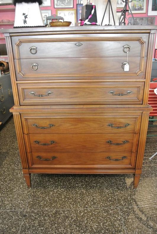 Hollywood regency chest of drawers. $595