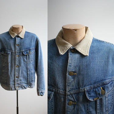Vintage 1980s Lee Stormrider Jacket / Vintage Denim Jacket / Blanket Lined Denim Jacket / Lee Denim Jacket / Lee Blanket Lined Coat Medium 