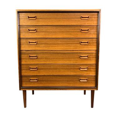 Vintage Danish Mid Century Modern Rosewood Chest of Drawers 