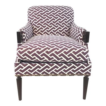 Modern Hickory Chair Purple and White Gregory Lounge Chair