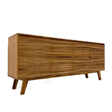 Free Shipping Within US - Sustainbly Sourced Solid Wood Mid Century Modern Style Cabinet or TV Credenza or Console or Sideboard 