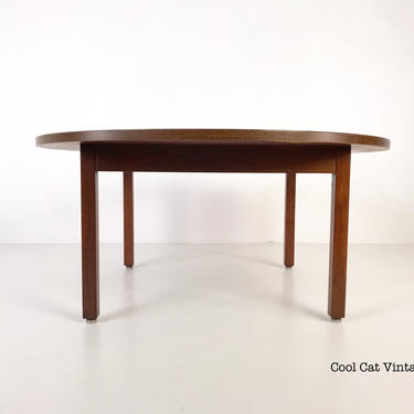 Round Walnut Coffee Table by Thonet, Circa 1960s - *Please see notes on shipping before you purchase. 