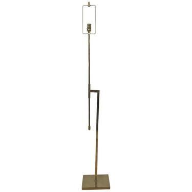 Modernist Brass Adjustable Laurel Floor Lamp 