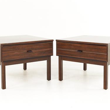 American of Martinsville Mid Century Rosewood End Tables - A Pair - mcm 