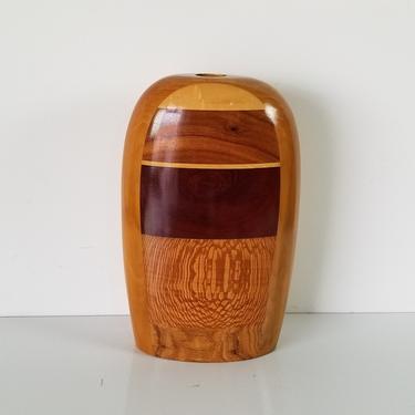 Vintage Paul La Montagne Art Wood Vase. 