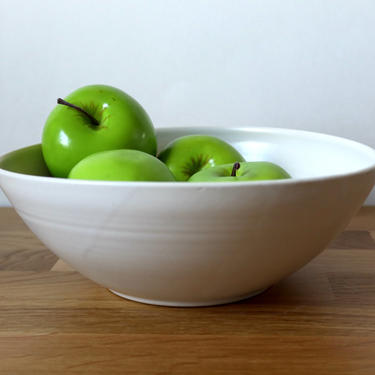 White Ceramic Serving Bowl / Dinnerware Pottery / Handmade Bowl 