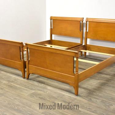 Solid Maple Traditional Sleigh Beds- a Pair 