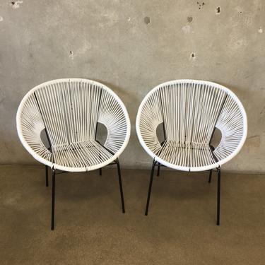Pair of White Acapulco Chairs