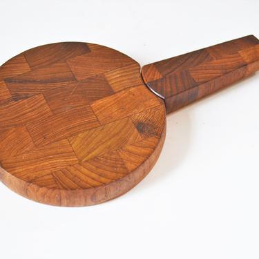 Vintage Danish Modern Cheese Cutting Board with Knife Handle Designed by Jens Quistgaard for Dansk 
