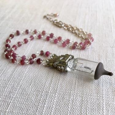 The Crystal Kingdom Assemblage Necklace [pink tourmaline, vintage fuse] 