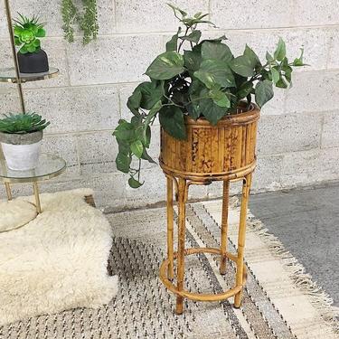 LOCAL PICKUP ONLY -------------- Vintage Rattan Plant Stand 