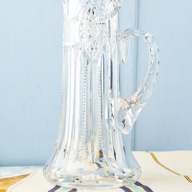 Antique Brilliant Cut Crystal Tall Water Pitcher