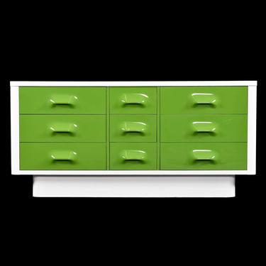 Broyhill Premier Chapter One Raymond Loewy Style Green Dresser 