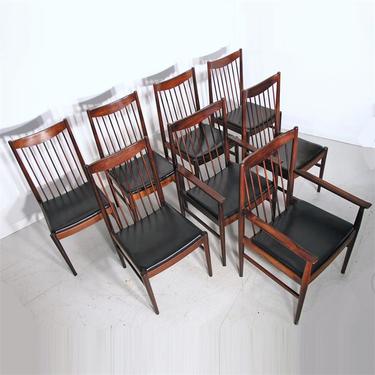 Eight Arne Vodder Rosewood Dining Chairs for Sibast