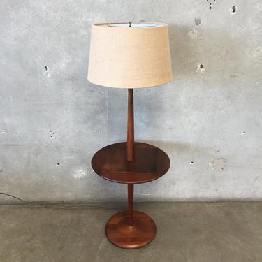 Mid Century Walnut Floor Lamp by Laurel