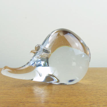 Vintage Glass Pig Figurine | Pigurine | Pulled Handblown Glass | Art Glass 