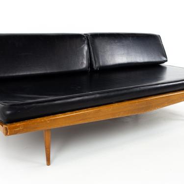 Adrian Pearsall Style Mid Century Chevron Walnut Sofa Daybed - mcm 