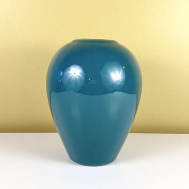 Small Round Haeger Vase - Green 