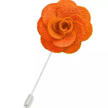 Mens's Orange Lapel Pin 